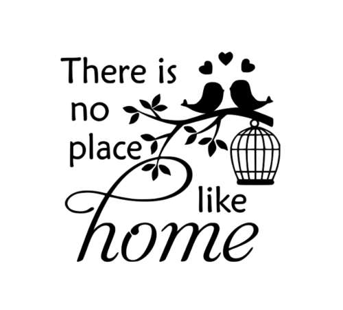 Theres no place like home Wall Vinyl Sticker