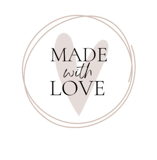 Stickers - Made With Love - 100 Stickers - 5cm round
