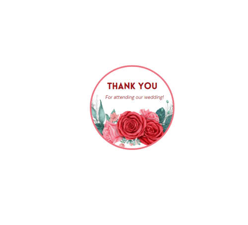 Wedding thank you stickers