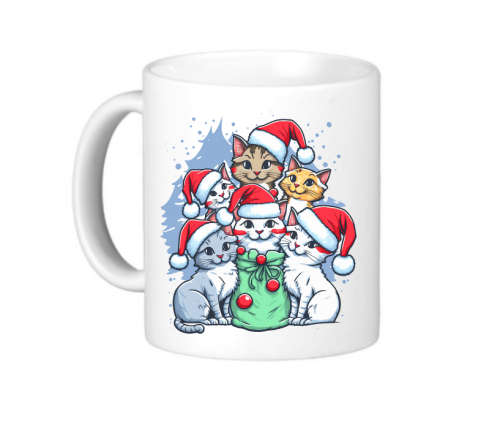 Christmas Coffee Mug - Cute Christmas Cats mug