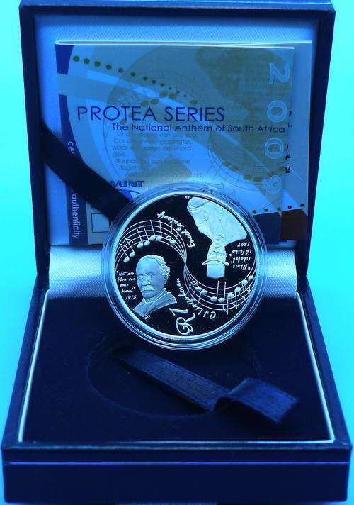 2009 PROTEA NATIONAL ANTHEM R1 Sterling Silver Proof Coin
