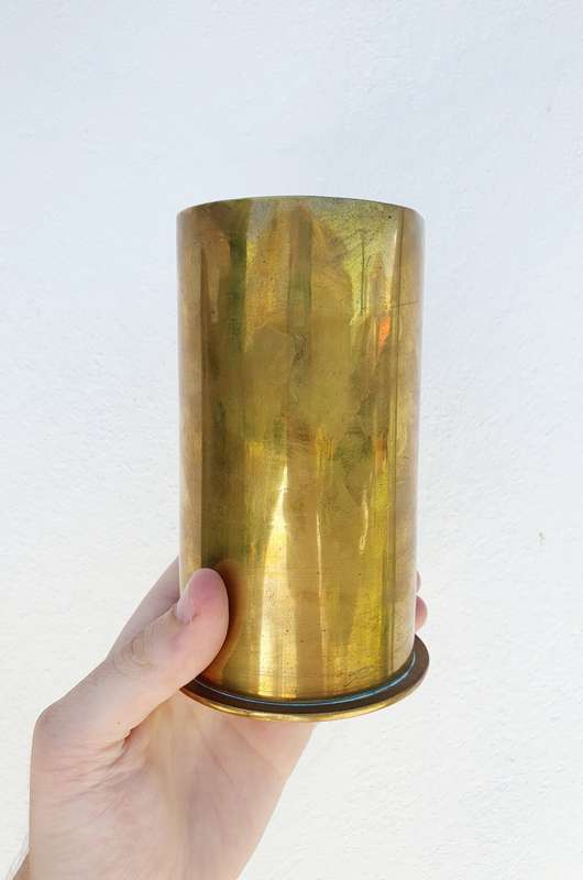 Vintage WWI Oct 1910 Dusseldorf Solid Brass Shell
