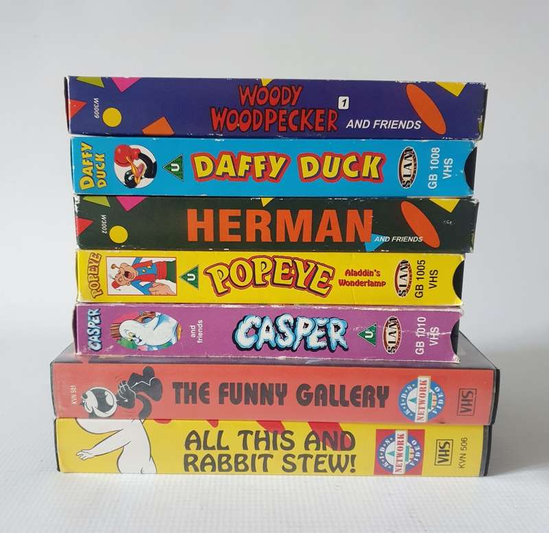 VHS Cartoon Tapes Bundle