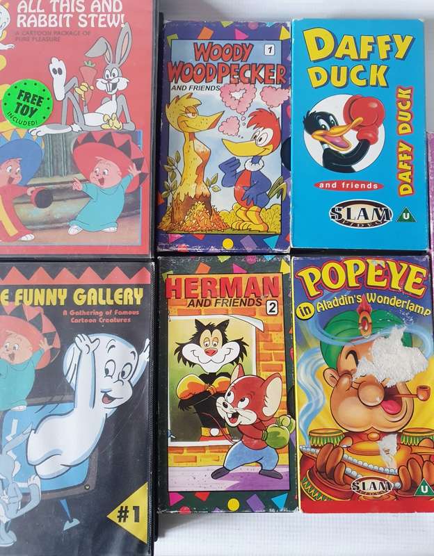 VHS Cartoon Tapes Bundle