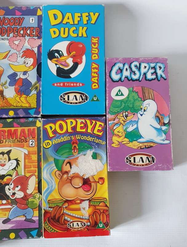 VHS Cartoon Tapes Bundle