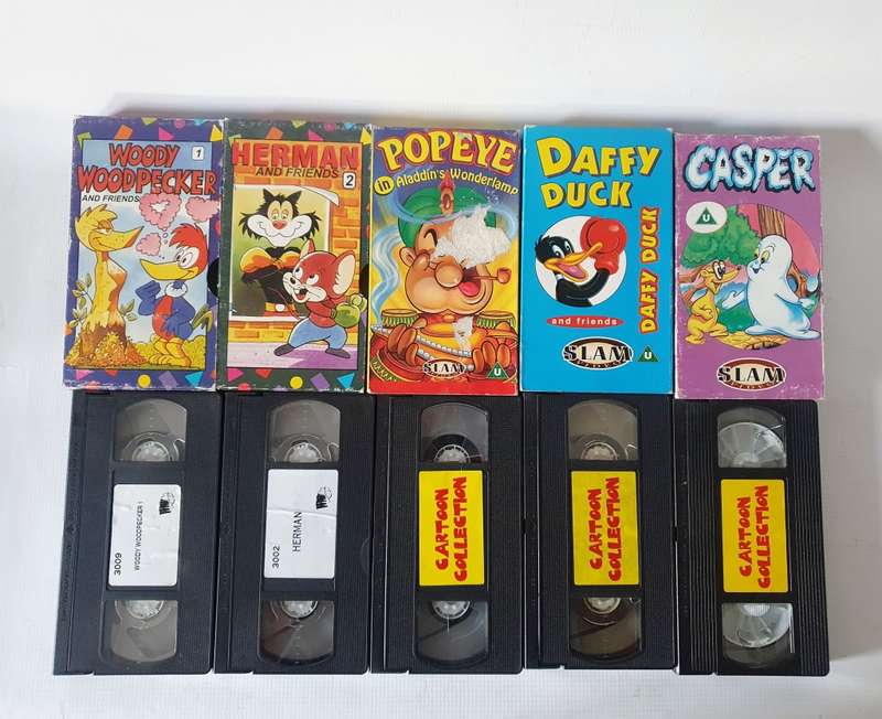 VHS Cartoon Tapes Bundle