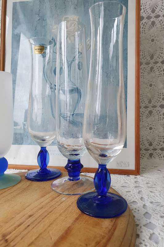 Vintage Clear & Frosted Glass Vases Bundle