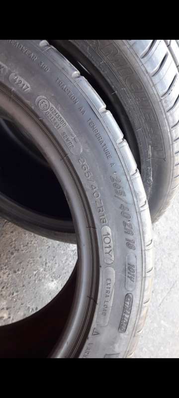 265/40/18 Michelin Pilot Sport tyres. Available in stock