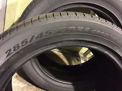 285/45/21 Pirelli Pzerro tyres. 75% thread life