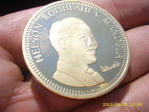 Nelson Mandela 1oz .999 24k Gold Clad Medallion