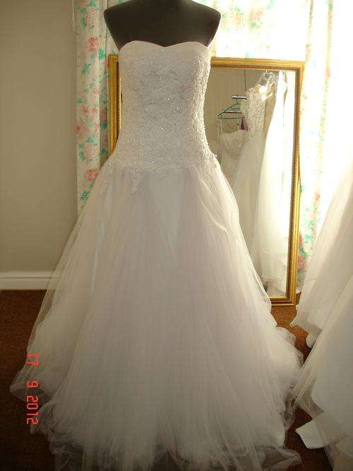 Soft white tule dress