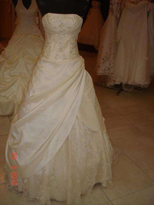 Cream and silver Wedding Dress