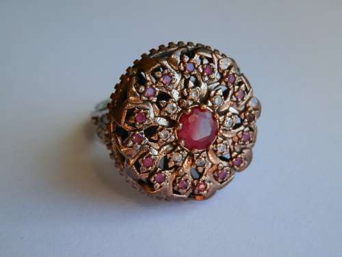 Sterling silver real ruby ring, 11.4 g - thirty (30) days to pay