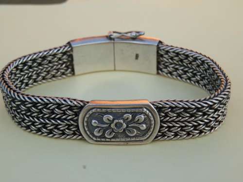 Heavy (57.8 g) sterling silver bracelet - thirty (30) days to pay