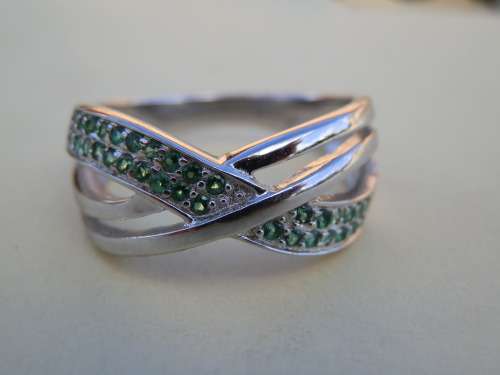 Sterling silver emerald ring - seven (7) days to pay