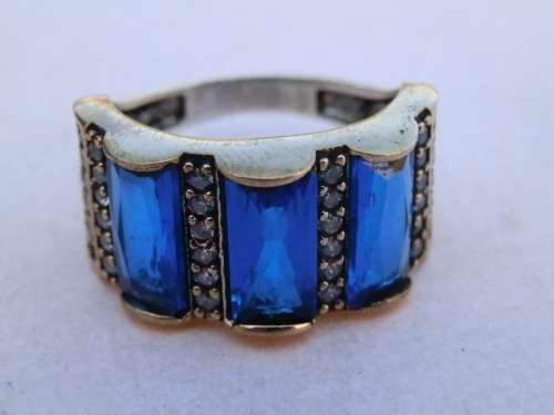 Sterling silver ring, 6.4 g.