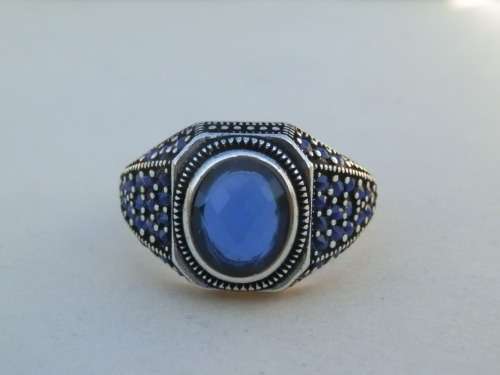 Handsome SOLID sterling silver ring - weight 8.3 g.  Thirty (30) days to pay