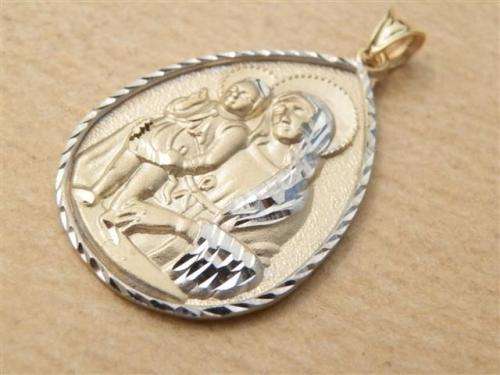 Lovely solid sterling silver yellow gold gild pendant - weight 3.46 g.