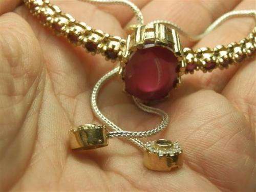 LATE ENTRY!!  Spectacular sterling silver ruby and blue sapphirebracelet - weight 18.46 g.