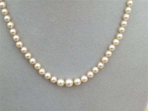 Fabulous real sea pearl necklace with a sterling silver clasp