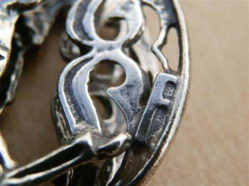 Vintage solid silver Italian rocking horse - weight 15.14 g.