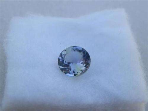 Radiant 1.15 ct blue Tanzanite round cut