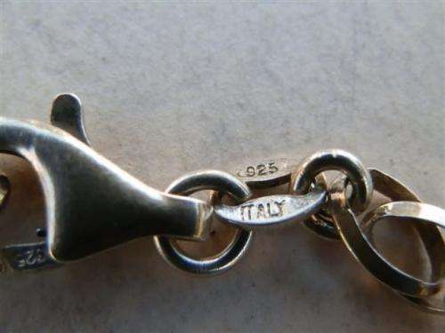 Awesome solid sterling silver rolo bracelet - weight 4.2 g.
