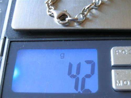 Awesome solid sterling silver rolo bracelet - weight 4.2 g.