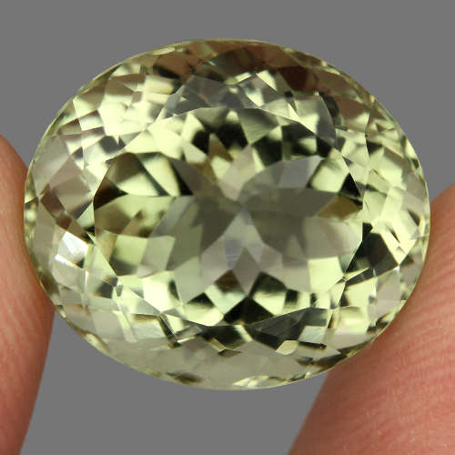 Fabulous 16 ct oval cut green amethyst