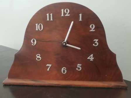 Solid Knysna Stinkwood Clock!! ( Thesen Knysna stamp)