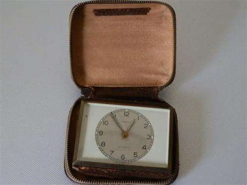 Vintage Europa 4 Jewel Travel Alarm Clock in Original Case