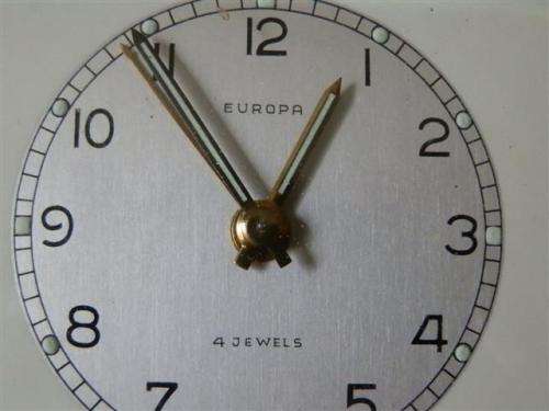 Vintage Europa 4 Jewel Travel Alarm Clock in Original Case