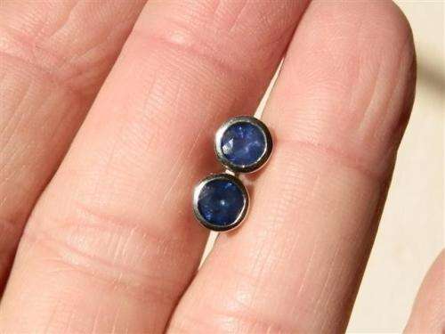 Charming Sold Sterling Silver Natural Blue Sapphire Earrings
