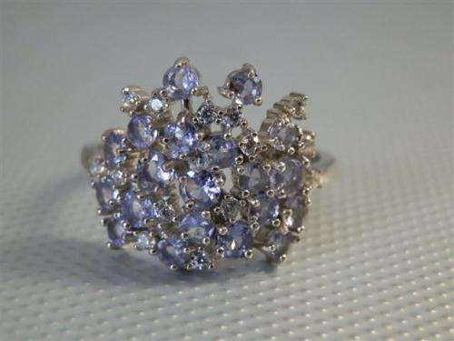 Stunning Solid 925 Silver Genuine Tanzanite Ring, 14k White Gold Ensure no Tarnish or Colour Change