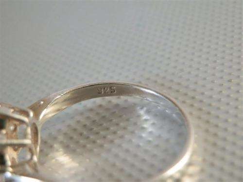 Lovely Solid Sterling Silver Cluster Ring