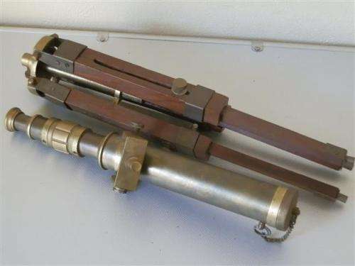 Old Brass Telescope on Wood and Brass Tripot Sales Sample - in perfect working condition