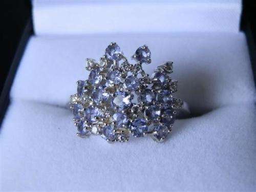 Stunning Solid 925 Silver Genuine Tanzanite Ring, 14k White Gold Ensure no Tarnish or Colour Change