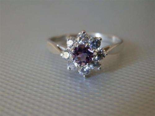 Lovely Solid Sterling Silver Cluster Ring