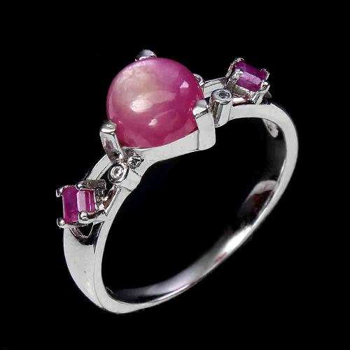 Awesome 1.9 ct Natural Ruby Solid Sterling Silver Ring - weight 2.75 g
