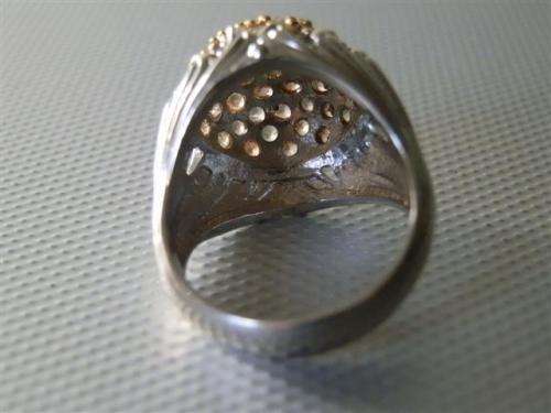 Solid Sterling Silver Sapphire Dome Ring
