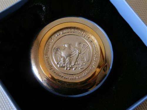Heavy (138.5g) Linden Silver Dollar Watch,  Certified by United States Historical Society
