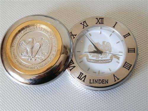 Heavy (138.5g) Linden Silver Dollar Watch,  Certified by United States Historical Society