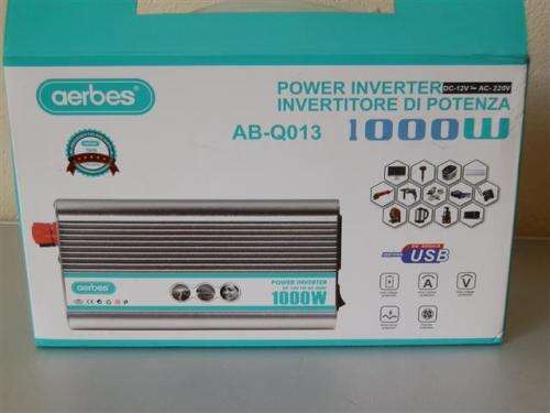 Power Inverter DC-12V-AC-220V Certified, 1000W