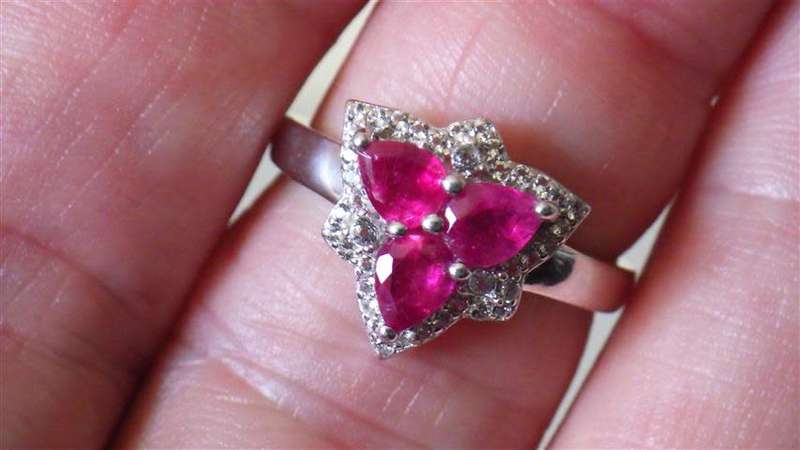 Charming Sterling Silver Ruby Ring