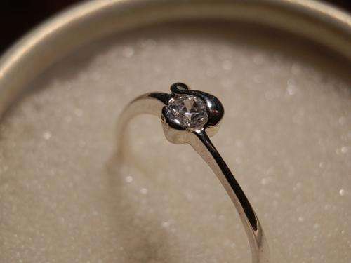 Silver cubic circonia ring