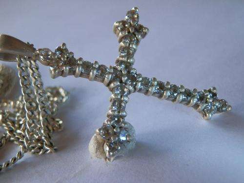 Sterling silver cross pendant and chain