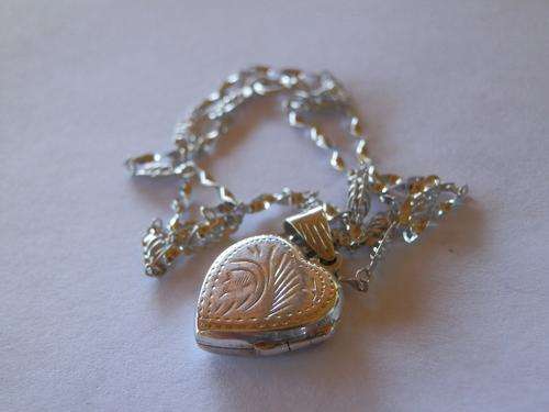 Sterling silver locket and chain
