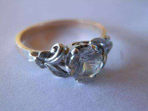 Antique 9ct gold sapphire ring - shipping R35 insured
