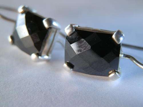Vintage sterling silver crystal earrings - shipping R40 insured