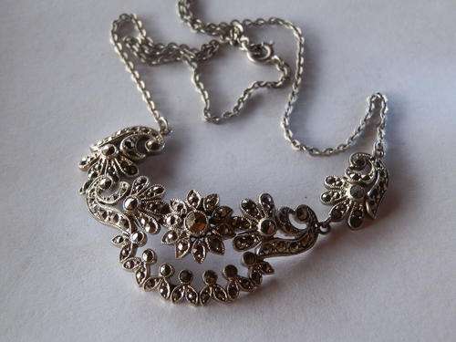 Vintage silver marcasite necklace - shipping R40 insured